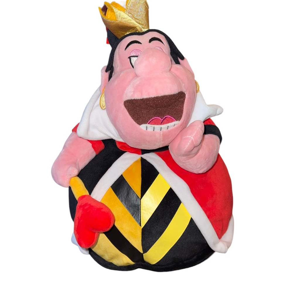 DISNEY STORE QUEEN OF RED HEARTS PLUSH ALICE IN WONDERLAND 14”